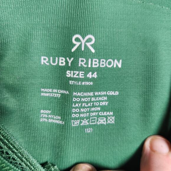 Ruby Ribbon Siren Cami Sz 44 Palm Leaf Green Style #1906 Shapewear Full Support - Picture 3 of 14